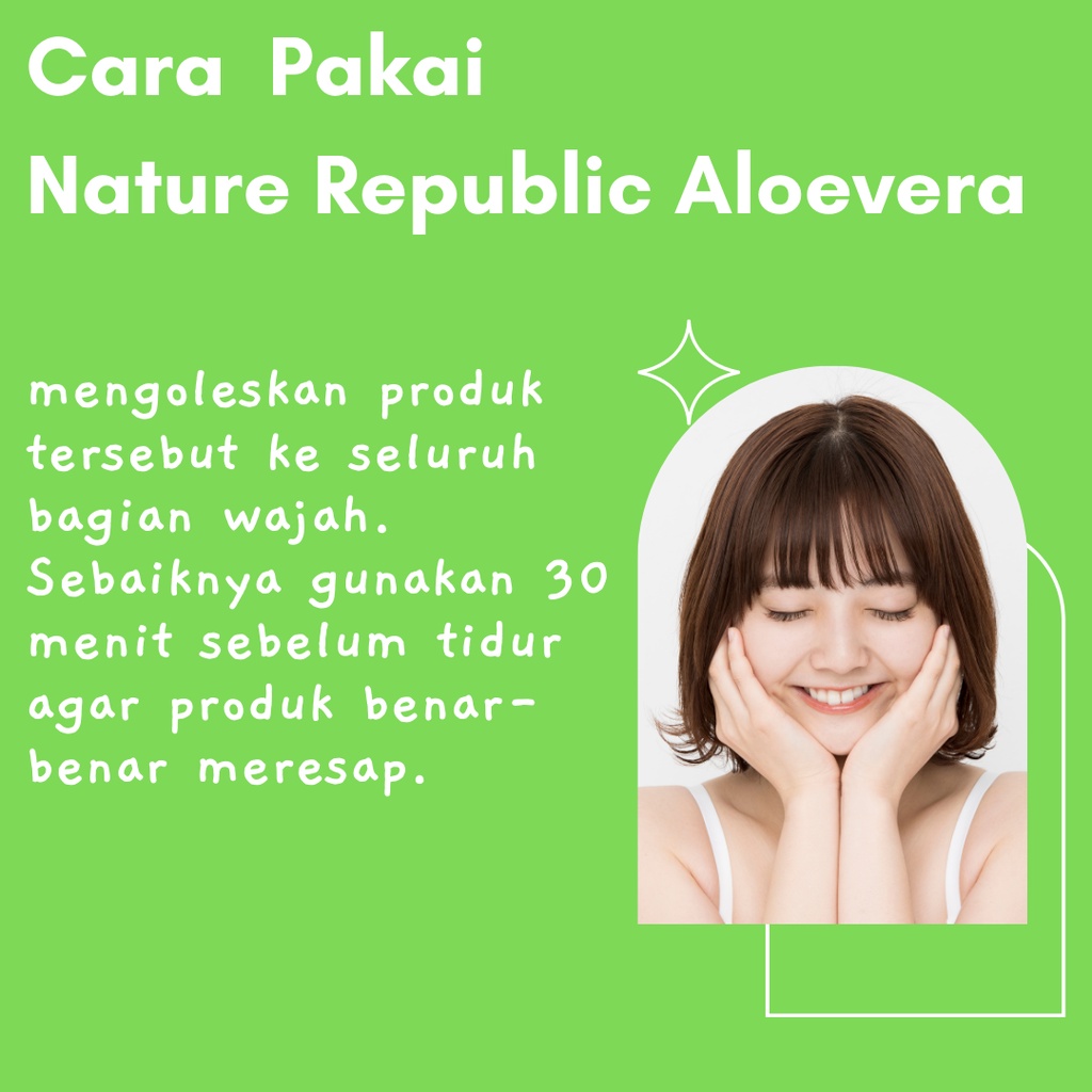 Krim Pelembab Dan Pemutih Wajah Seluruh Tubuh Cepat Glowing Nature Republic Aloe Vera 92% Soothing Gel 300ml Original