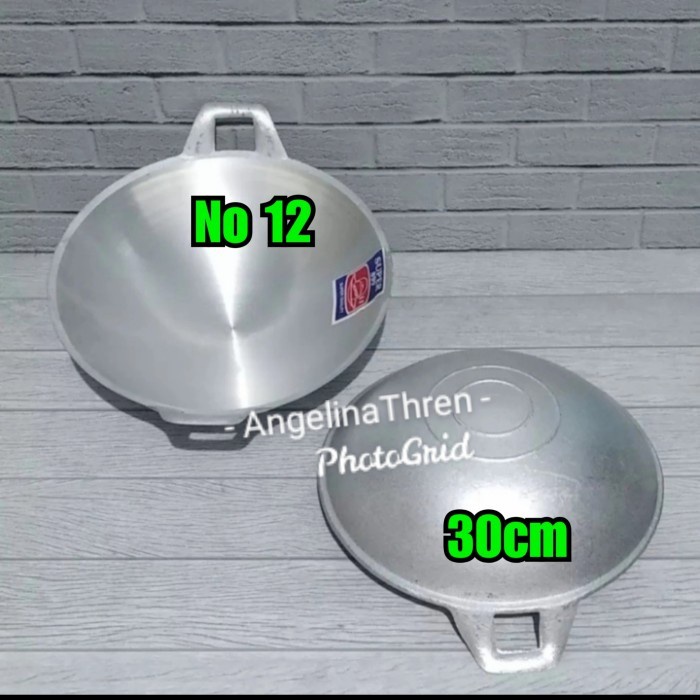 Kuali wajan penggorengan Alumunium no 12 30cm - Kuali Alumunium