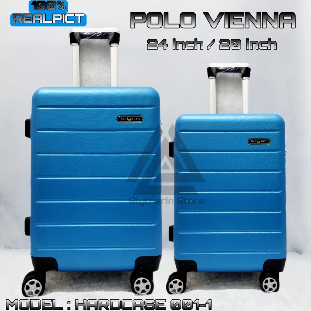 koper set 20inch+24inch beli 1 dapat 2 koper polo original polo vienna tahan banting tidak mudah pecah