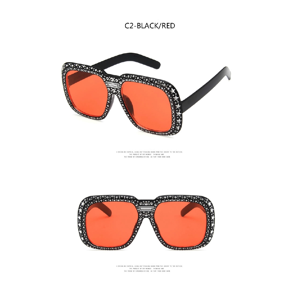 European and American fashion box-shaped personality sunglasses for men and women