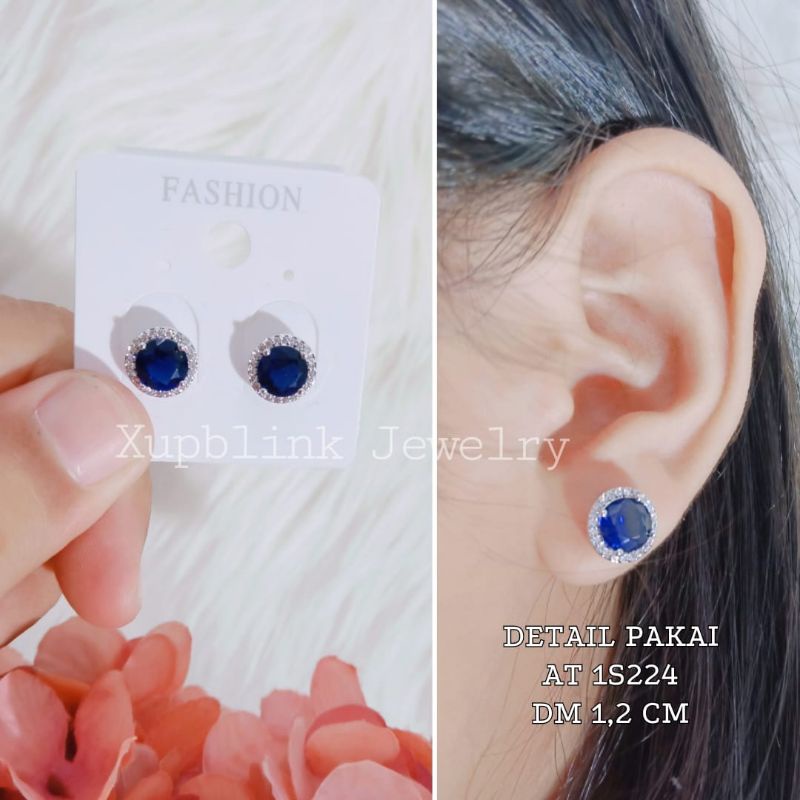 Anting Titanium Permata Wanita Fashion Super Mewah 2