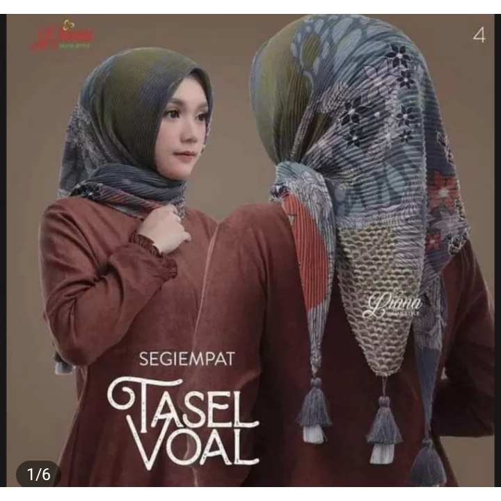 JILBAB SEGIEMPAT MOTIF BUNGA DENAY PLISKET MOTIF POM-POM/ HIJAB SEGIEMPAT PLISKET JAMBUL TASEL CANTI