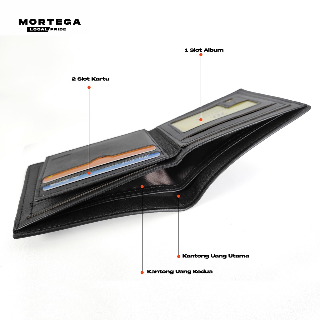 Dompet kulit pria mortega - Dompet Lipat Mortega M-1044