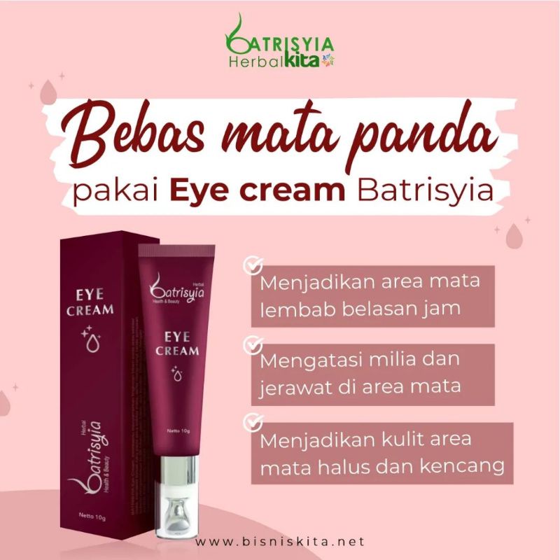 BISA COD ! Eye cream batrisyia herbal/ cream mata panda/cream kantung mata/ cream milea