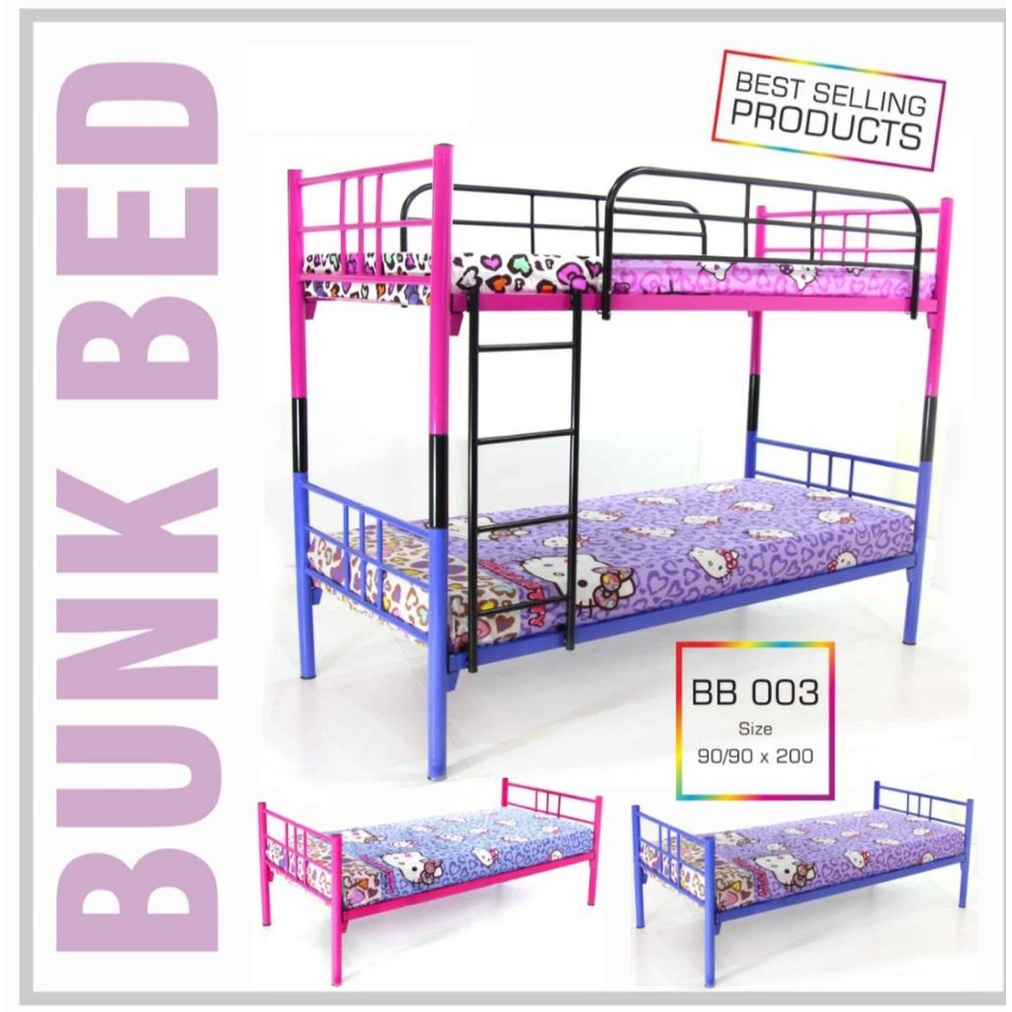 Jual Ranjang Besi 2 Tingkat Bunk Bed Ukuran 90/90 X 200 Cm / Ranjang ...