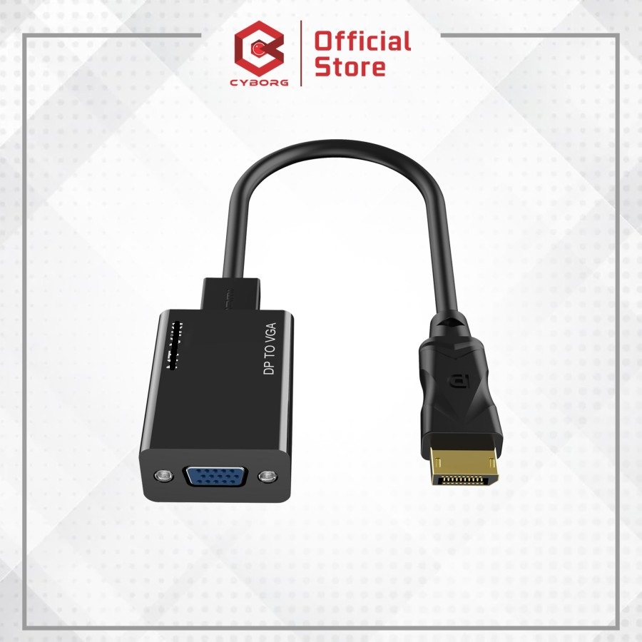 Displayport display port to vga converter cyborg 1080p full hd mt-dp01 - Konverter dp to d-sub 15 pin dp-01