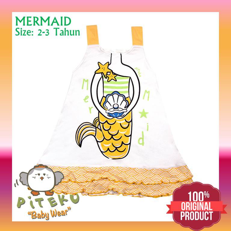 DRESS BABY GIRL COSTUM MERMAID 2-3 TAHUN PITEKU | BAJU FASHION PUTRI DUYUNG ANAK PEREMPUAN