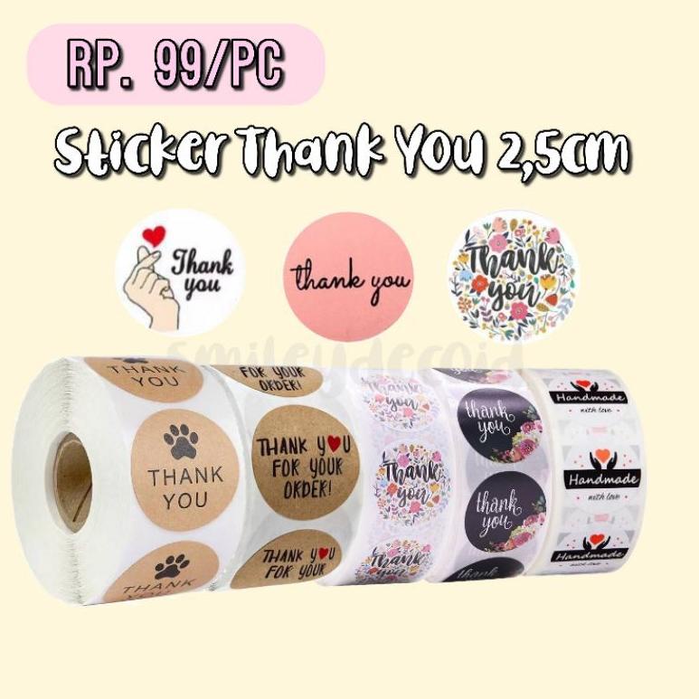 

Model terkini CTB46 [100PCS] (Part 2) Sticker Label Thank You for Your Order Baked with Love Diameter 2,5cm CTB