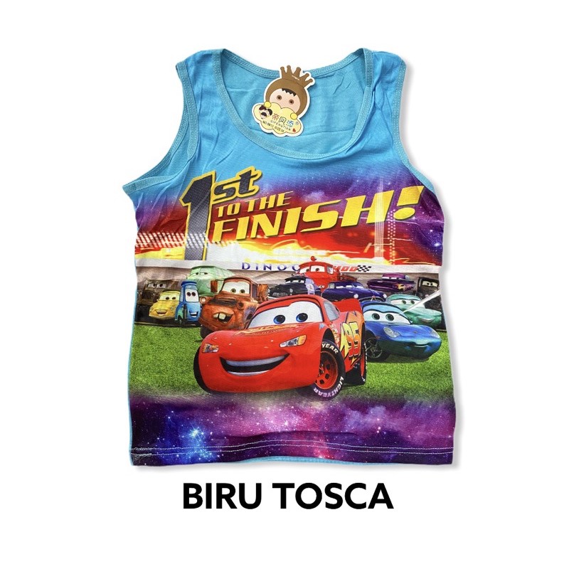 SINGLET ANAK LAKI LAKI CARS / KAOS DALAM SINGLET ANAK COWOK / KAOS OBLONG ANAK LAKI LAKI CARS