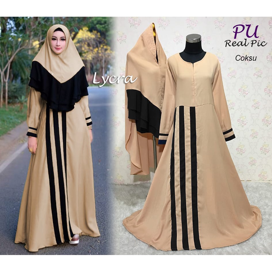 Baju Lebaran Gamis Pesta Pakaian Wanita Busana Muslim Hijab Syari Maxy Maxi Perempuan Dewasa Jumbo B