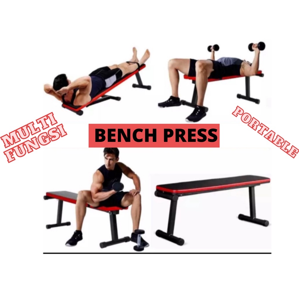 BANGKU LIPAT BINARAGA BANGKU OTOT BERAT TEKAN ALAT FITNESS GYM / BENCH PRESS