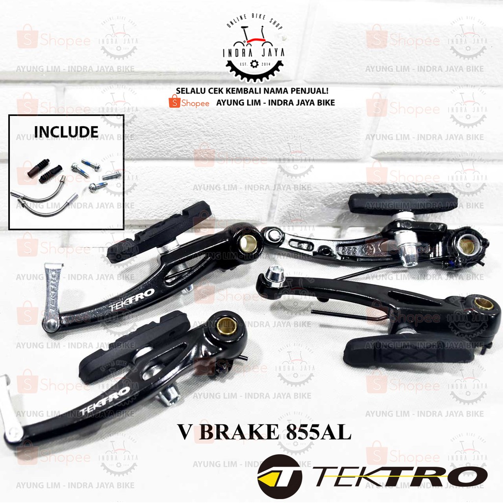 TEKTRO V BRAKE 855ALS - BLACK [HARGA SEPASANG / DEPAN DAN BELAKANG]