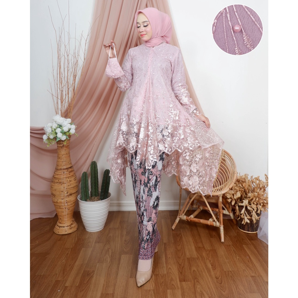 Setelan Kebaya Tunik Amelia / Kebaya Busui / Kebaya Wisuda / Kebaya Modern / Kebaya Cantik-5
