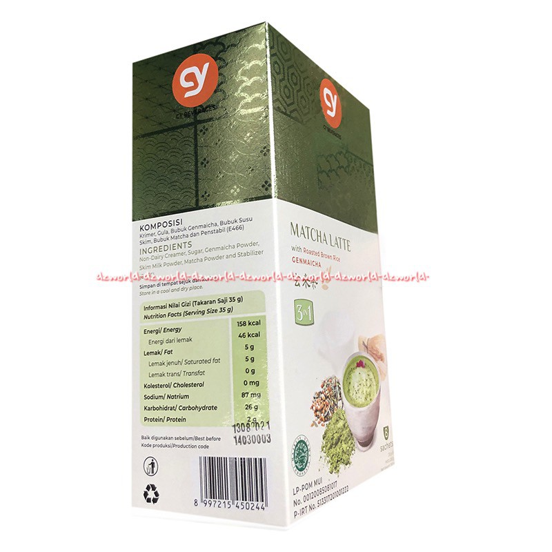 CY Matcha Latte With Roasted Brown Rice Genmaicha 3in1 8sachets