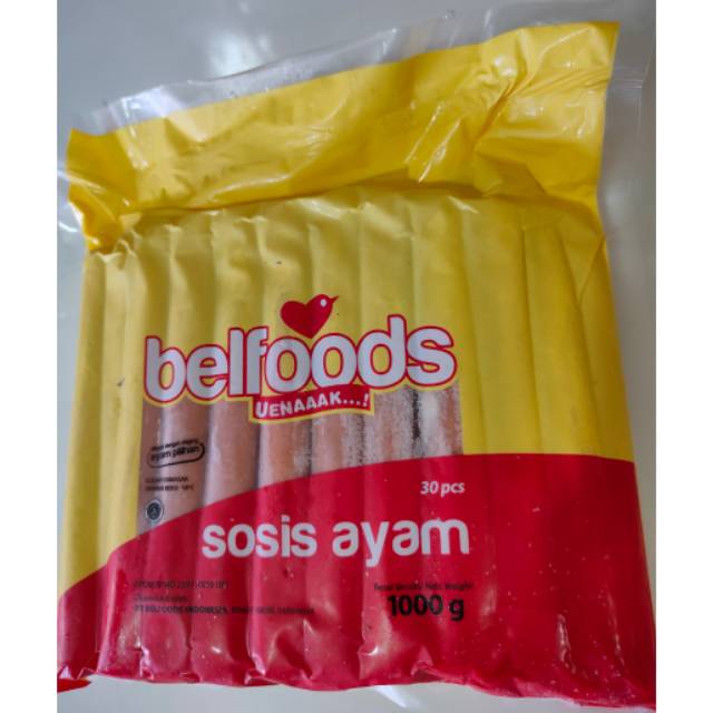 

Belfoods sosis ayam 1kg 30pcs