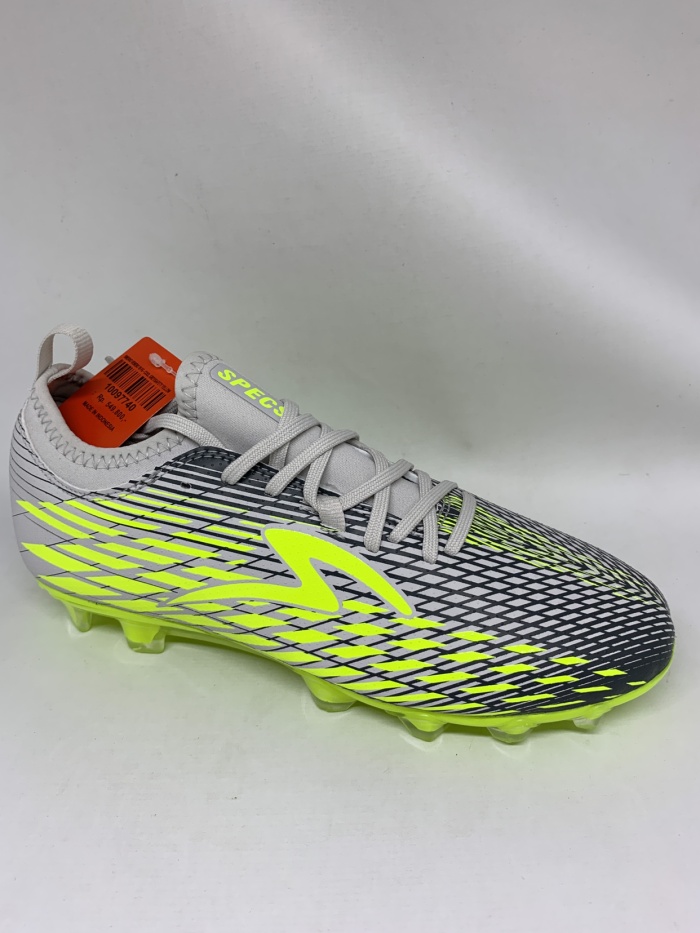 Sepatu bola specs original Swervo Venero FG cool grey yellow