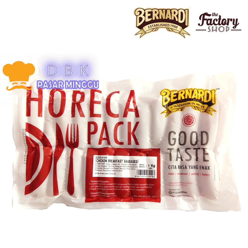 

Bernardi Chicken Sausage 1kg | Sosis Ayam Bernardi 1kg