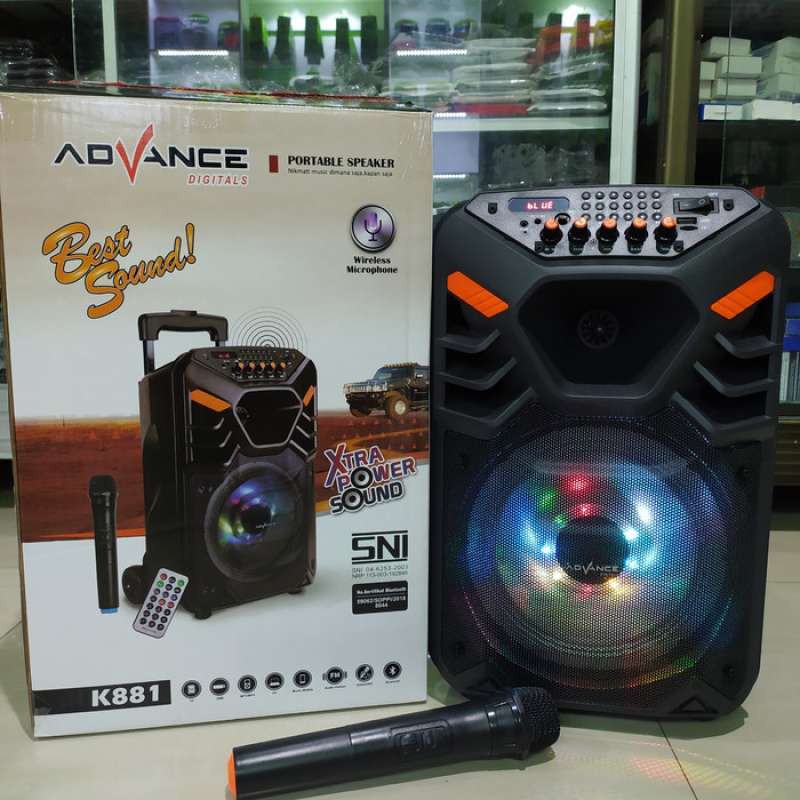 Speaker meeting bluetooth Advance K881 ukuran jumbo speaker 8 inci PROMO