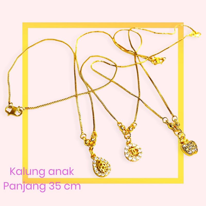 kalung anak pamjang35cm//kalung permata anak//perhiasan