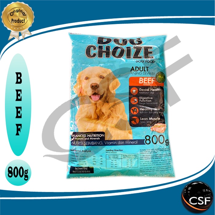 Makanan Anjing Kering Premium DOG CHOIZE 800g All Varian