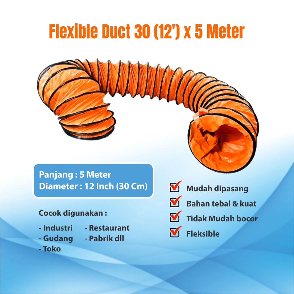 Jual Flexible Fleksibel Duct Duck Power Air X Meter Hose