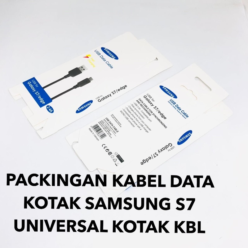 Ready Packingan Kabel Data Kotak Samsung S7 Universal - Kotak Packingan Kabel