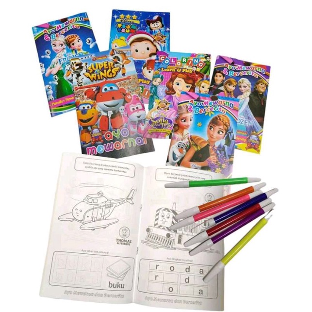 

BUKU MEWARNAI ANAK/BUKU EDUKASI MEMEWARNA ( TANPA SPIDOL )