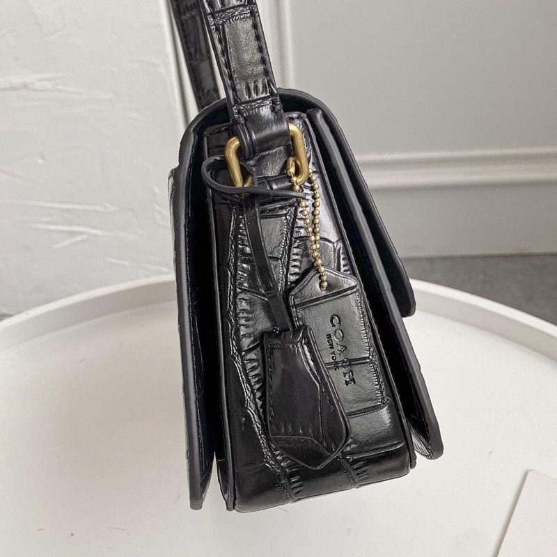 Coach Studio Croc-Embossed Shoulder Bag (C6640)