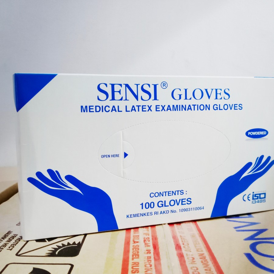 Sensi Gloves Latex Powdered - Sensi Handscoon isi 100