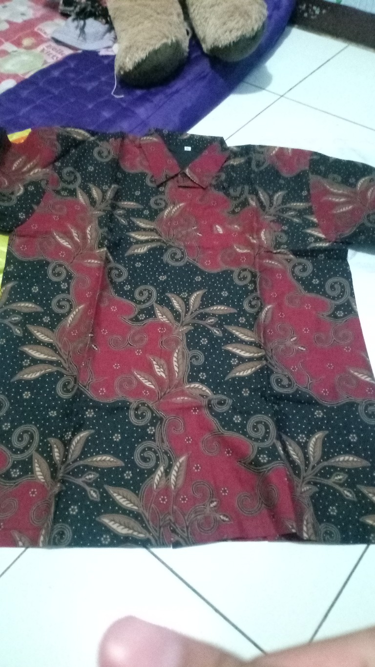 Baju Batik Pria Lapis Furing Blantongan Merah Batik Solo