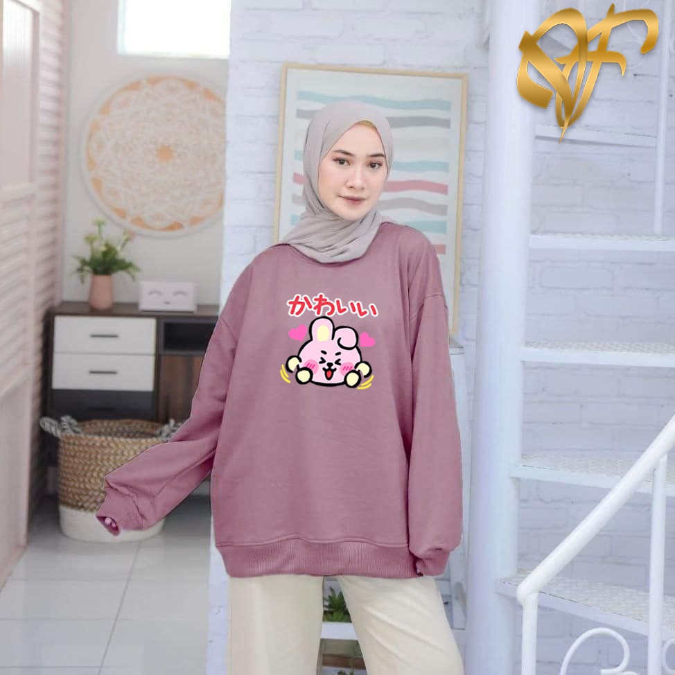 🅳🅵 Sweater BT21 Korean New Karakter style | Sweter BTS Wanita &amp; Pria Terbaru | Dhea Fashion