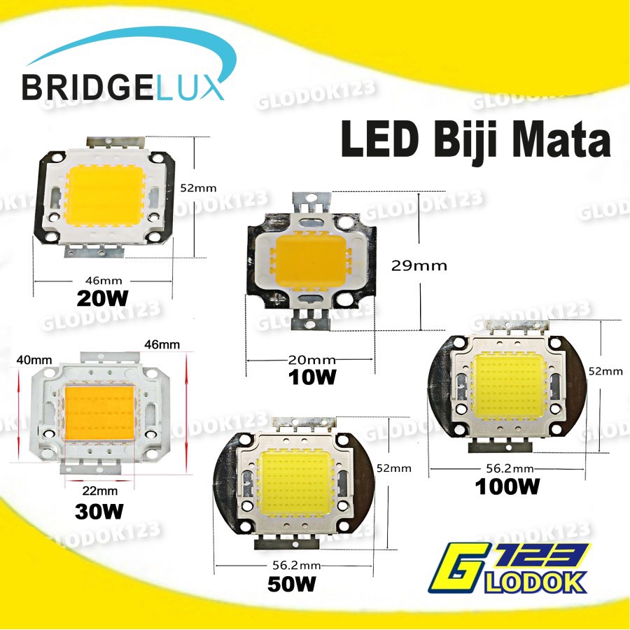 LED Lampu Biji Mata 10 - 100 Watt Super Terang 800LM - 12.000LM Indoor Outdoor