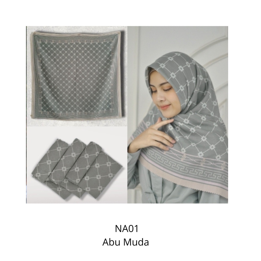 Hijab Segi Empat Voal / Kerudung Segi Empat Motif / Hijab Motif Lasercut