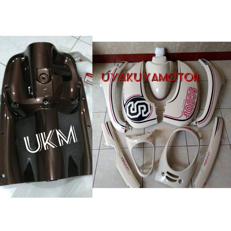 cover full body bodi scoopy fi cream coklat 2014-2015