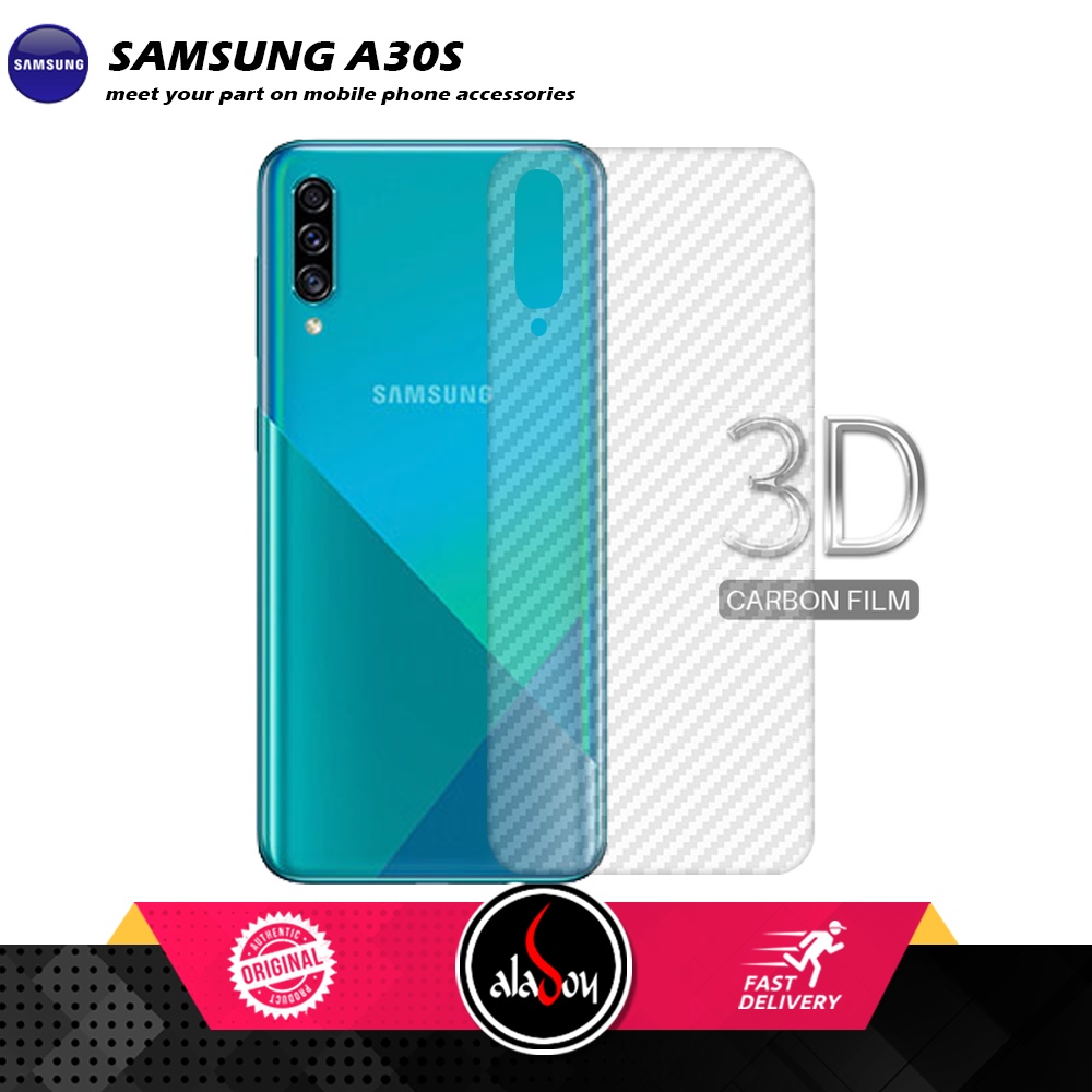 PAKET 3 IN 1 Tempered Glass Layar Samsung A30SS Free Tempered Glass Camera dan Skin Carbon