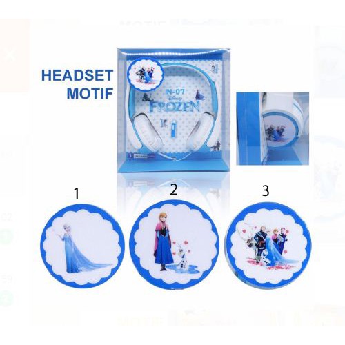 Headset motif MINION / HELLO KITTY / DORAEMON / FROZEN / MICKEY MOUSE Headset bando anak-anak