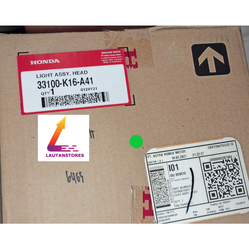 33100-K16-A41 Reflektor Lampu Depan Assy Plus Bohlam & Karet Scoopy eSP K16 2015 2016