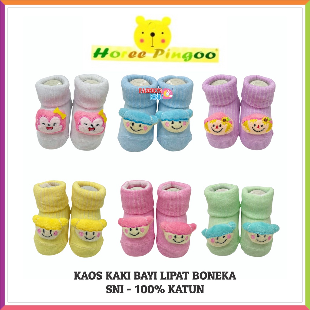 ❤ FashionBabies ❤ HOREE PINGOO KAOSKAKI LIPAT BONEKA PASTEL / KAOS KAKI NEWBORN PREMIUM TEBAL