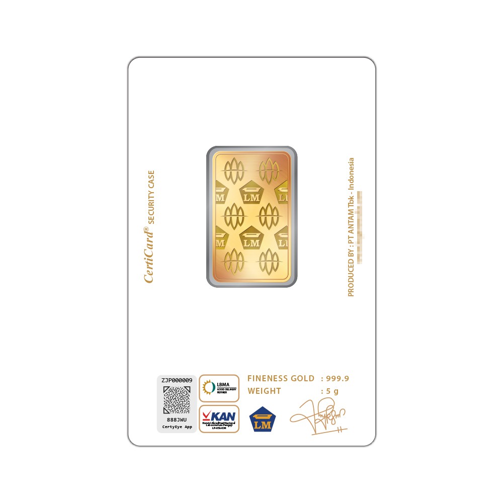 My Jewel Antam Logam Mulia Keping Emas [5 g/ 999.9‰ Fine Gold Certificate]-2