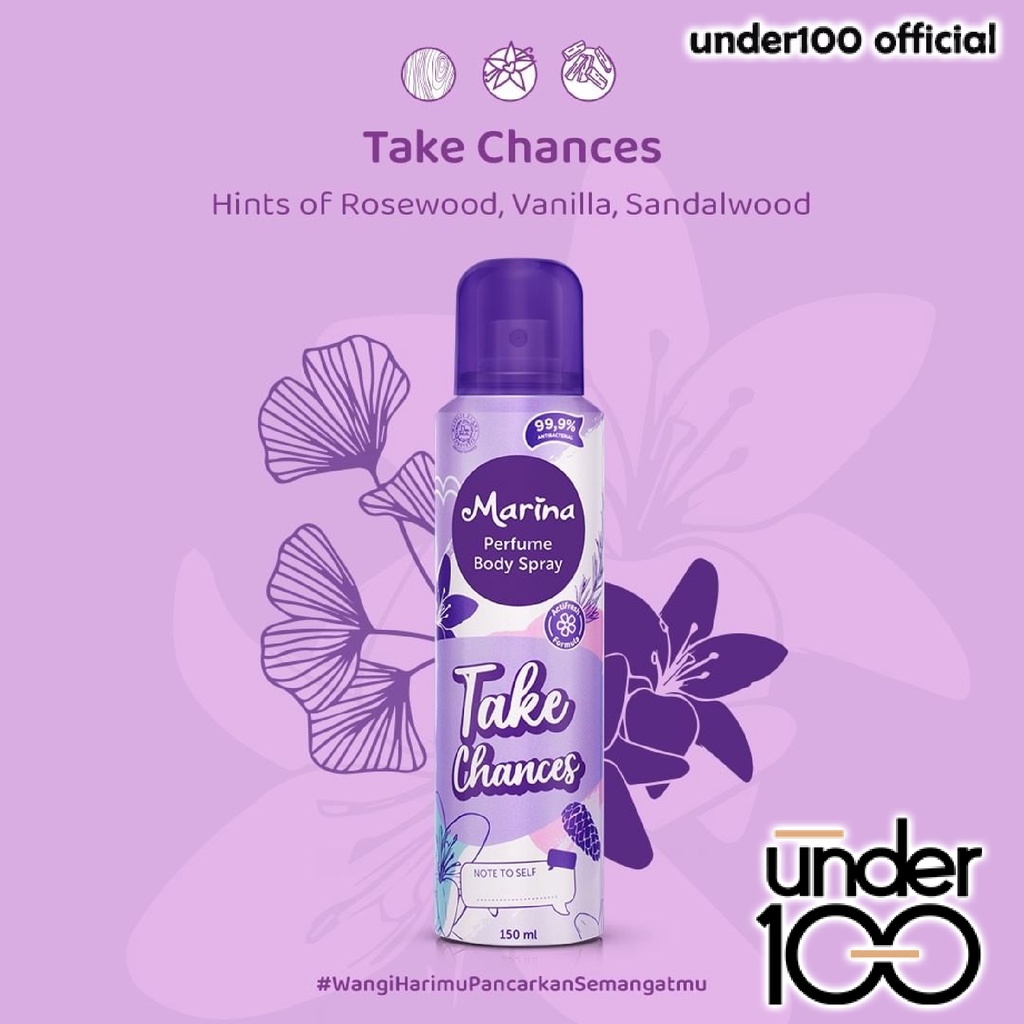 ❤ Under100 ❤ MARINA Perfume Body Spray 150ml | Pewangi | Parfum | Pengharum | BPOM