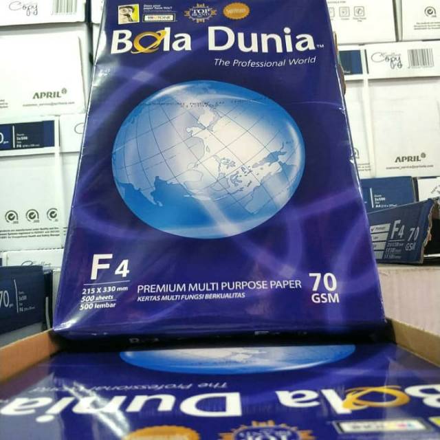 

Kertas F4 70 Gram Bola Dunia