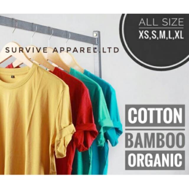 -KATUN BAMBU- KAOS POLOS KATUN BAMBU ORIGINAL MURAH