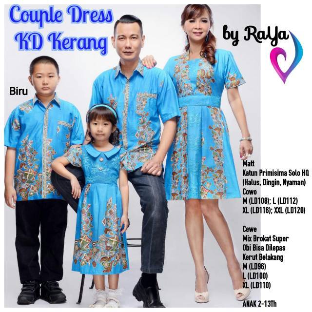  BAJU  BATIK KELUARGA  KD KERANG COUPLE  FAMILY BATIK ANAK  