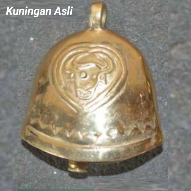Lonceng Klontong Klontongan Kluntung Sapi Kambing bel Pintu Pagar Kuningan Asli ukur Agak Kecil Suar
