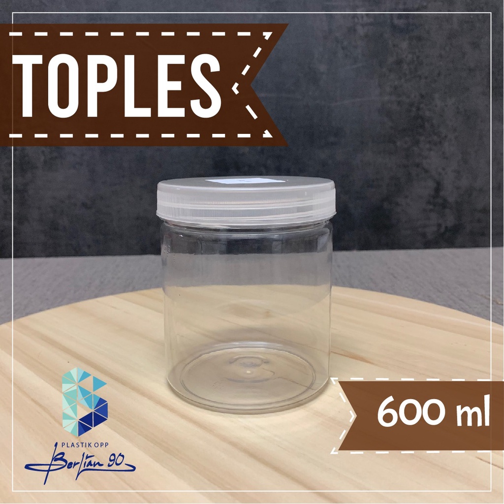 

Toples plastik snack kue kering 600 ML / Toples bumbu dapur plastik murah