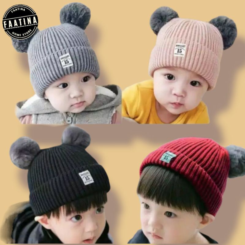 POMPOM TOPI KUPLUK BAYI | TOPI KUPLUK ANAK