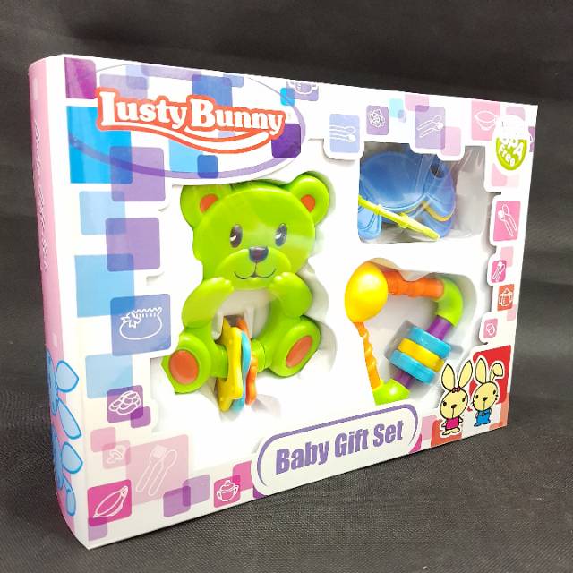 Gift set mainan Baby isi 3 Lusty Bunny 1407 Y1