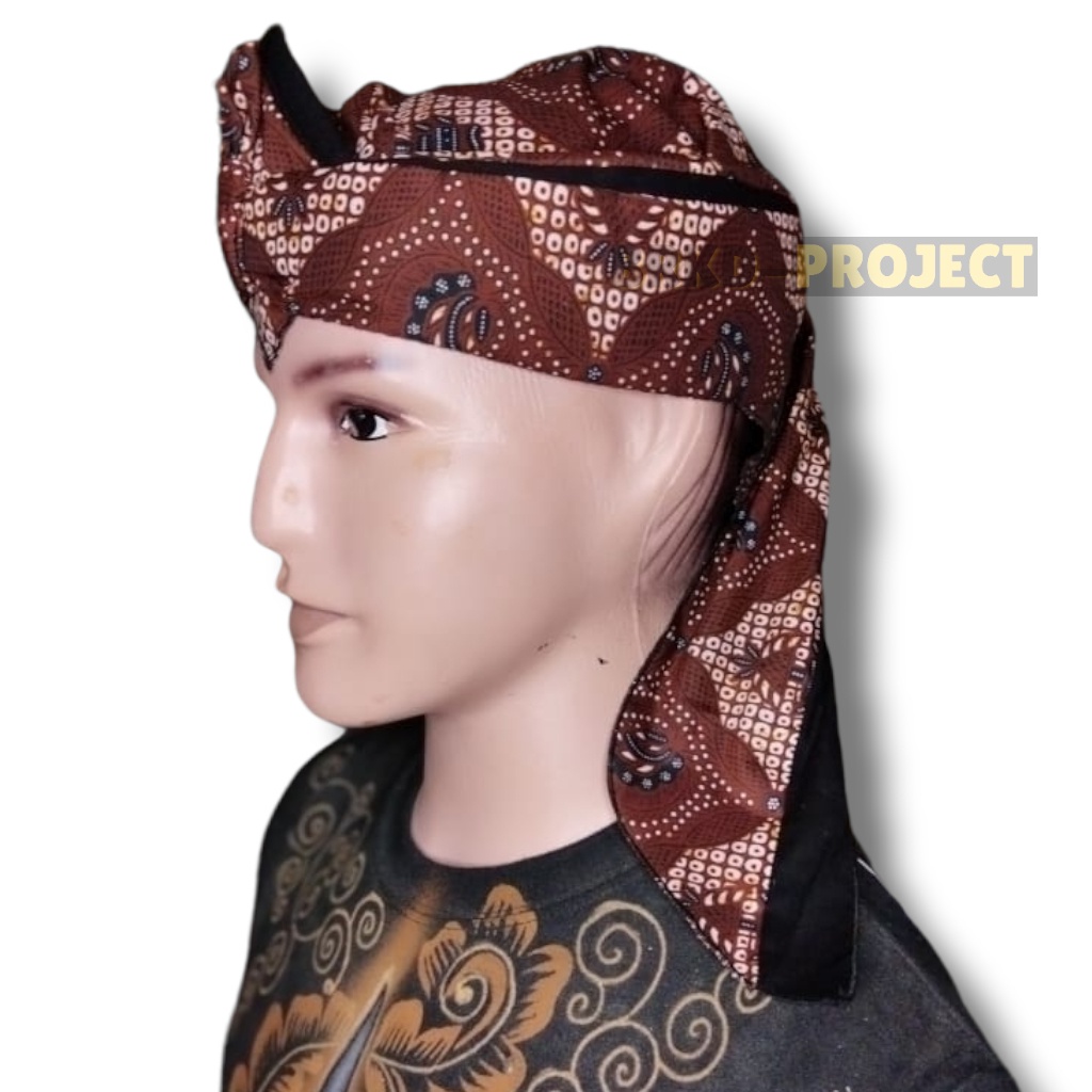 iket sunda praktis iket tali siap pakai - motif batik udeng totopong blangkon bendo brkd