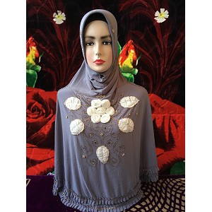 JILBAB SYARI BORDIRAN BUNGA , HIJAB INSTAN BY SAFARAH HIJAB