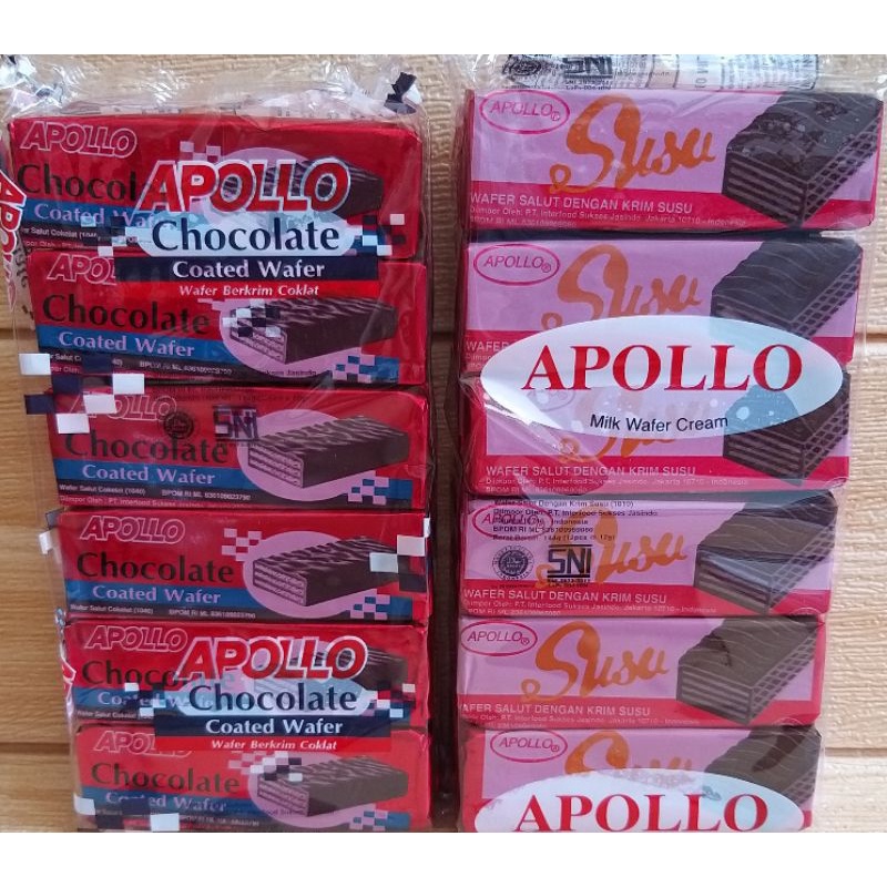 ✔MURAH Apollo Wafer Coklat Isi 12 Wafer / Bekal Sekolah